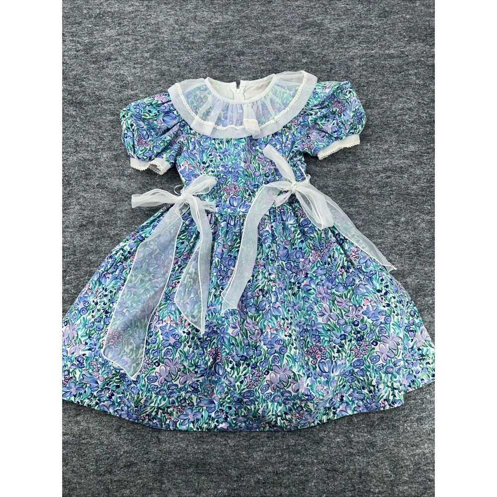 Girls Vintage Short Sleeve Dress Gloria Whyte For Neiman Marcus Size 6X